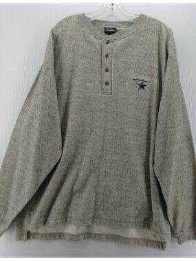 VINTAGE Dallas Cowboys Sweater XL The Edge Henley Pullover NFL NWT 90s*